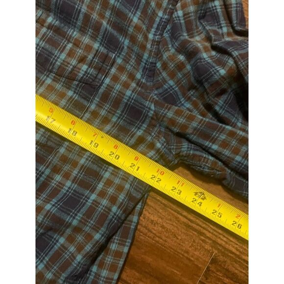 Carbon 2 Cobolt Men's Plaid Blue Brown Shirt‎ Large - Picture 6 of 7